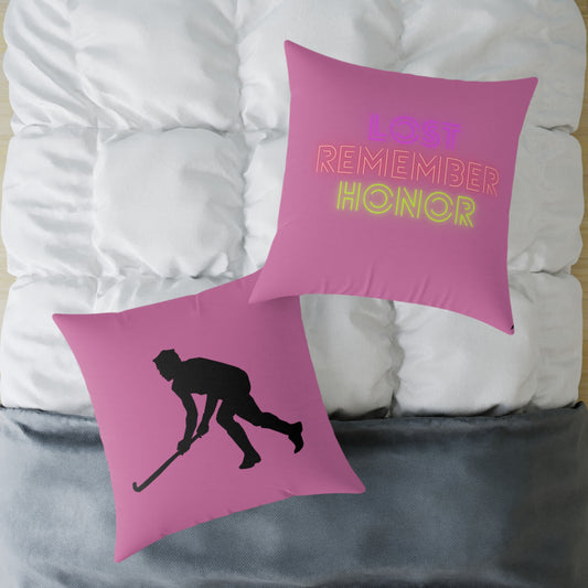Spun Polyester Pillow: Hockey Lite Pink