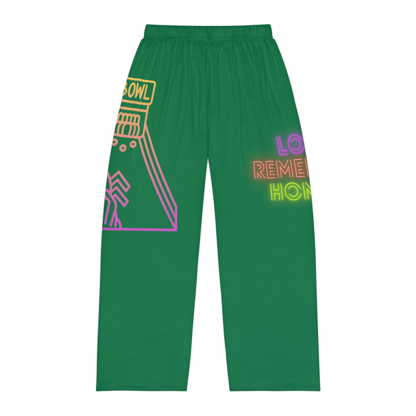 Men's Pajama Pants: Bowling Dark Green