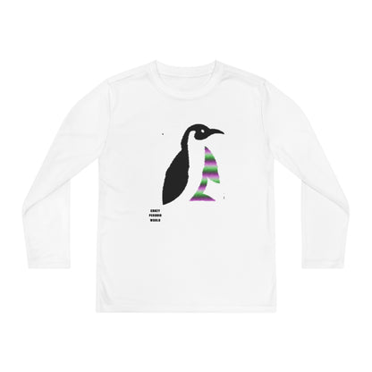 Youth Long Sleeve Competitor Tee: Crazy Penguin World Logo