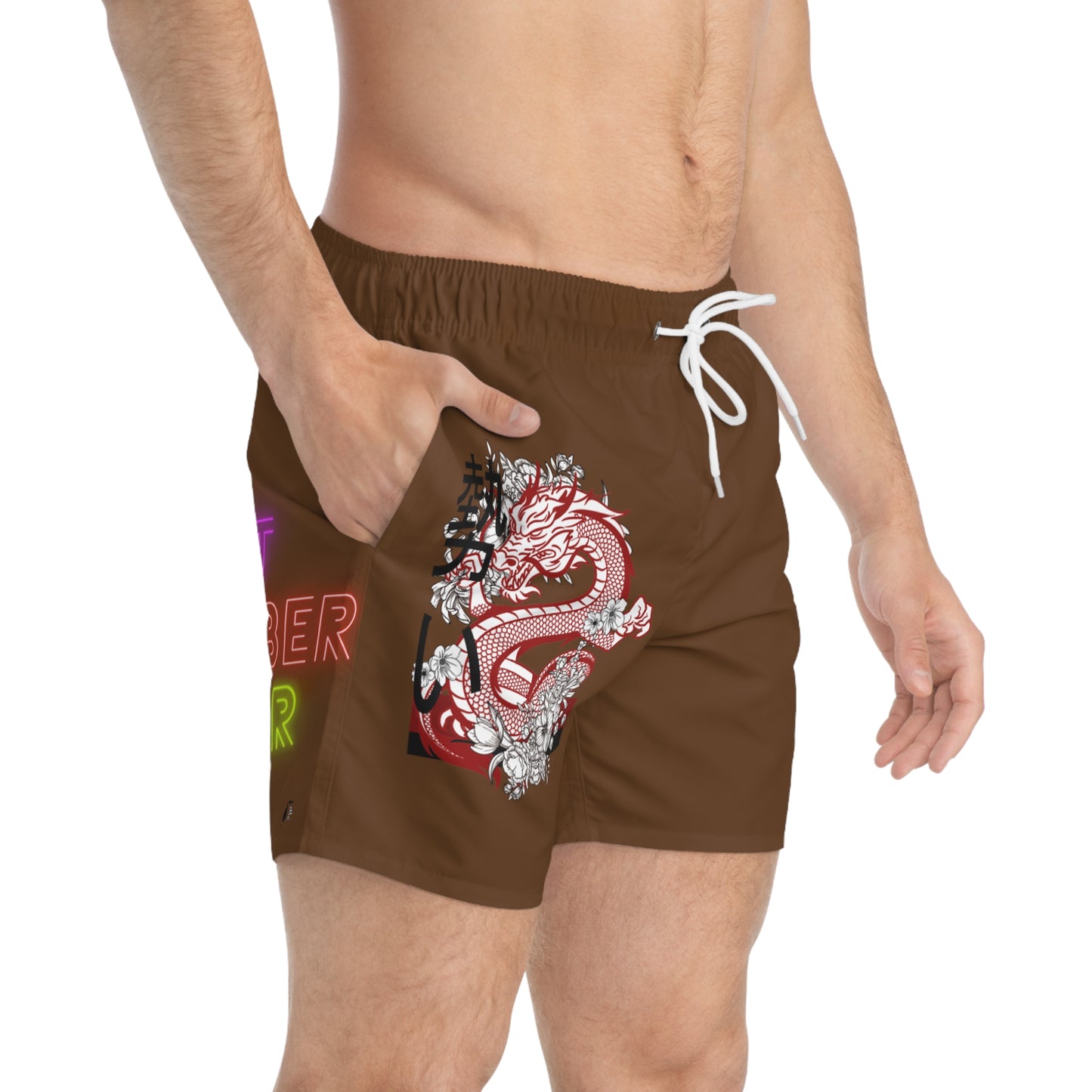 Swim Trunks: Dragons Brown