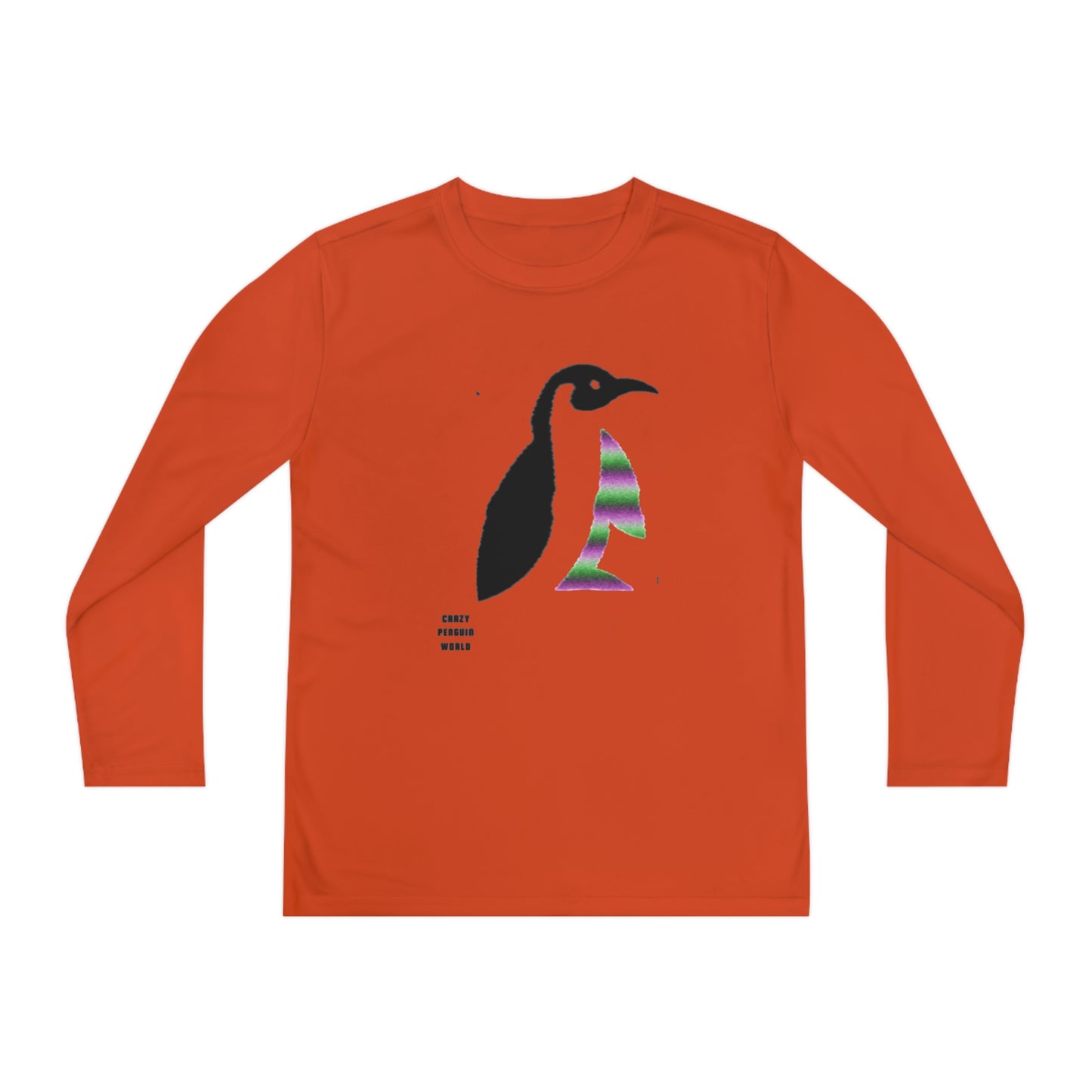 Youth Long Sleeve Competitor Tee: Crazy Penguin World Logo