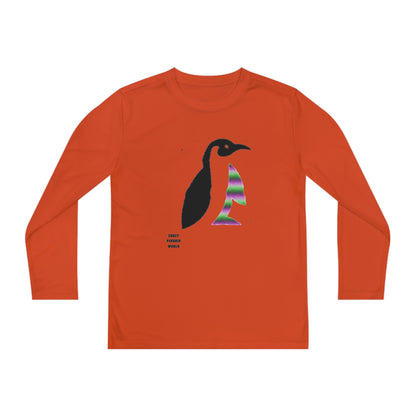 Youth Long Sleeve Competitor Tee: Logo ng Crazy Penguin World 