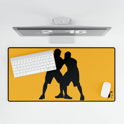 Desk Mats: Basketball Yellow