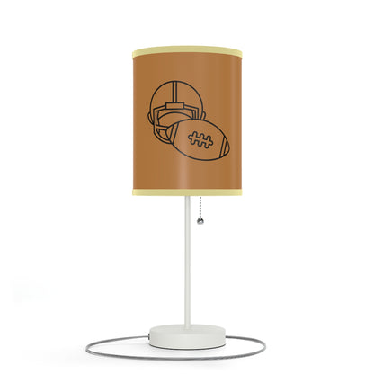 Lamp on a Stand, US|CA plug: Football Lite Brown