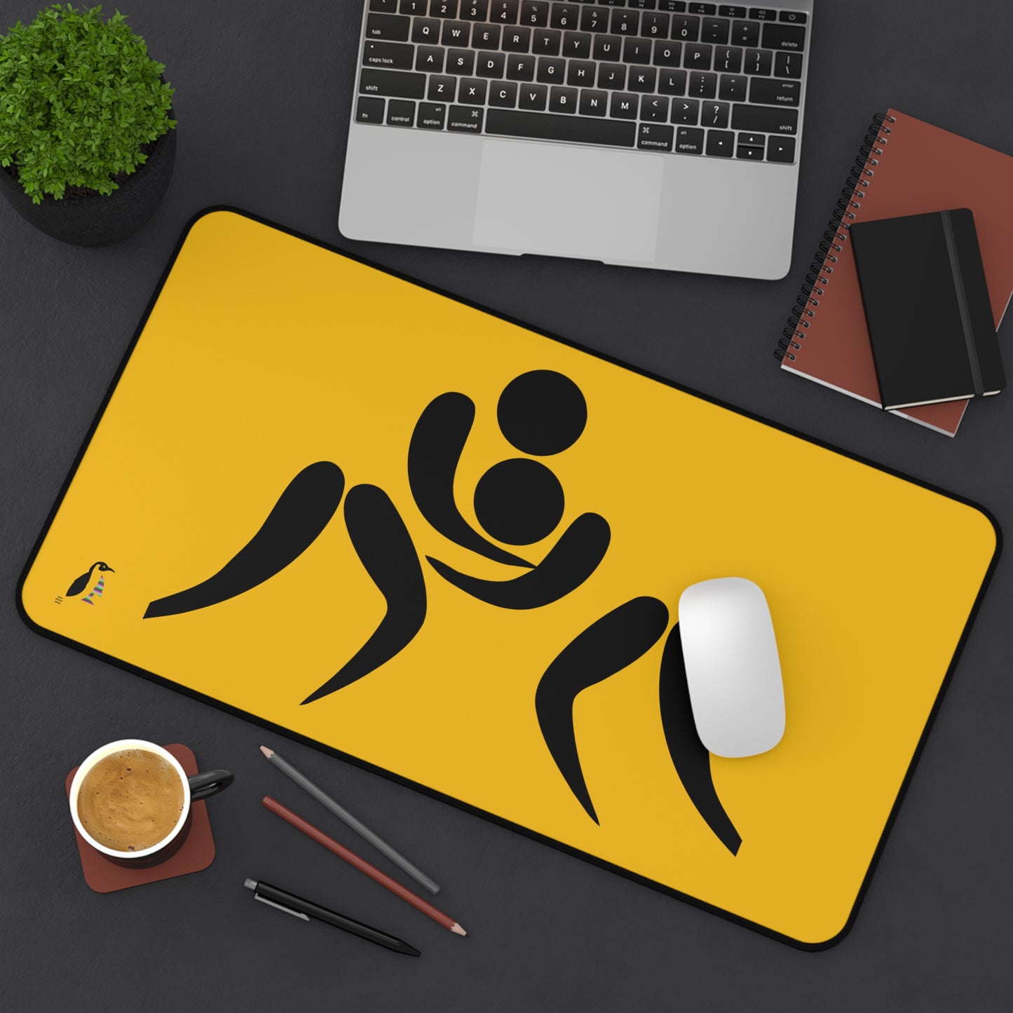 Desk Mat: Wrestling Yellow