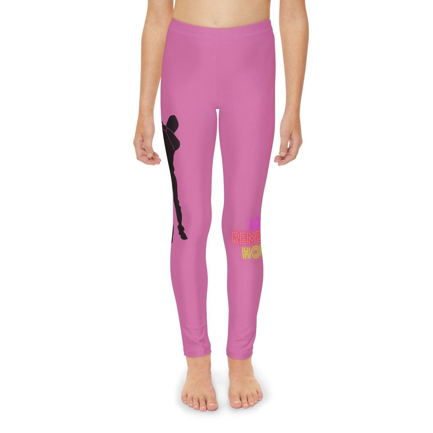 Youth Full-Length Leggings: Dance Lite Pink