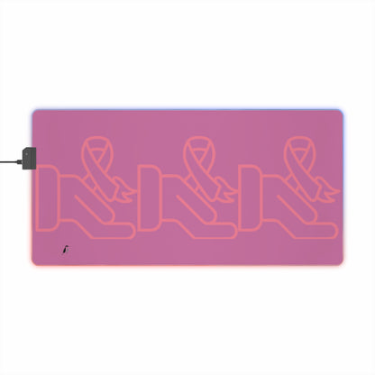 LED Gaming Mouse Pad: Fight Cancer Lite Pink