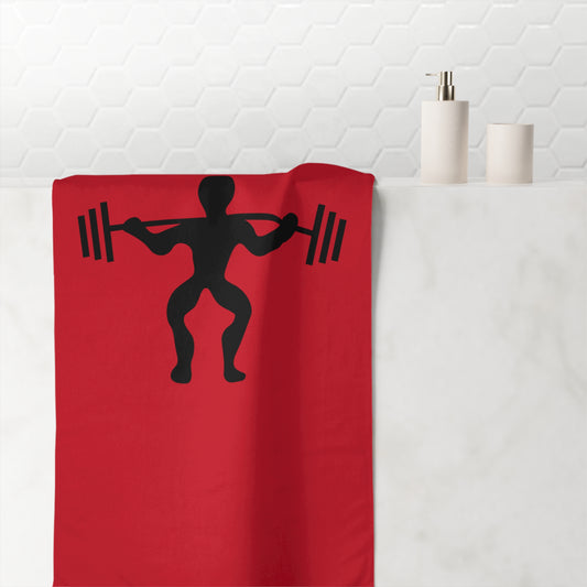 Mink-Cotton Towel: Weightlifting Dark Red