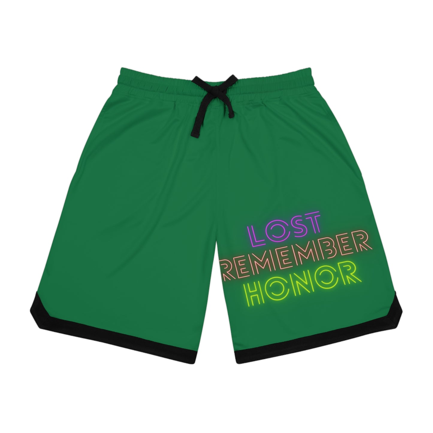 Basketball Rib Shorts: Lost Remember Honor Dark Green