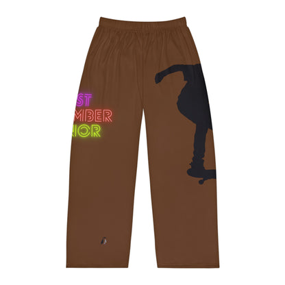 Men's Pajama Pants: Skateboarding Brown