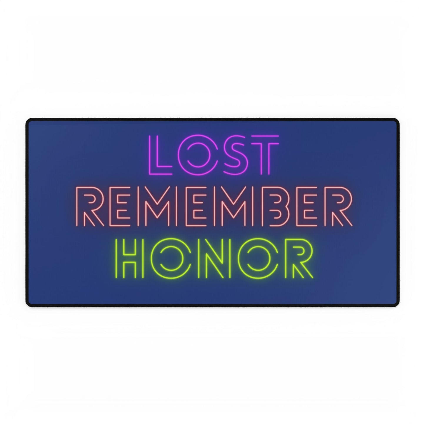 Desk Mats: Lost Remember Honor Dark Blue