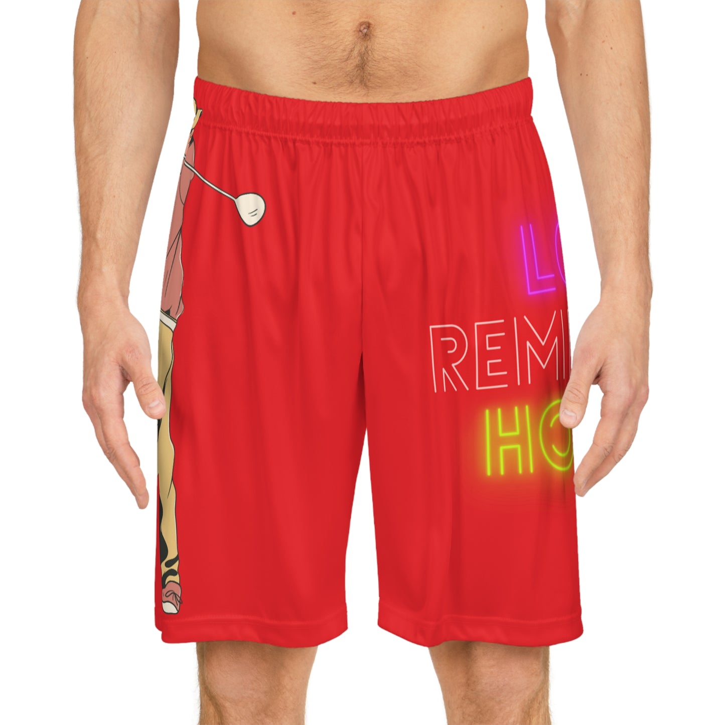 Basketball Shorts: Golf Red