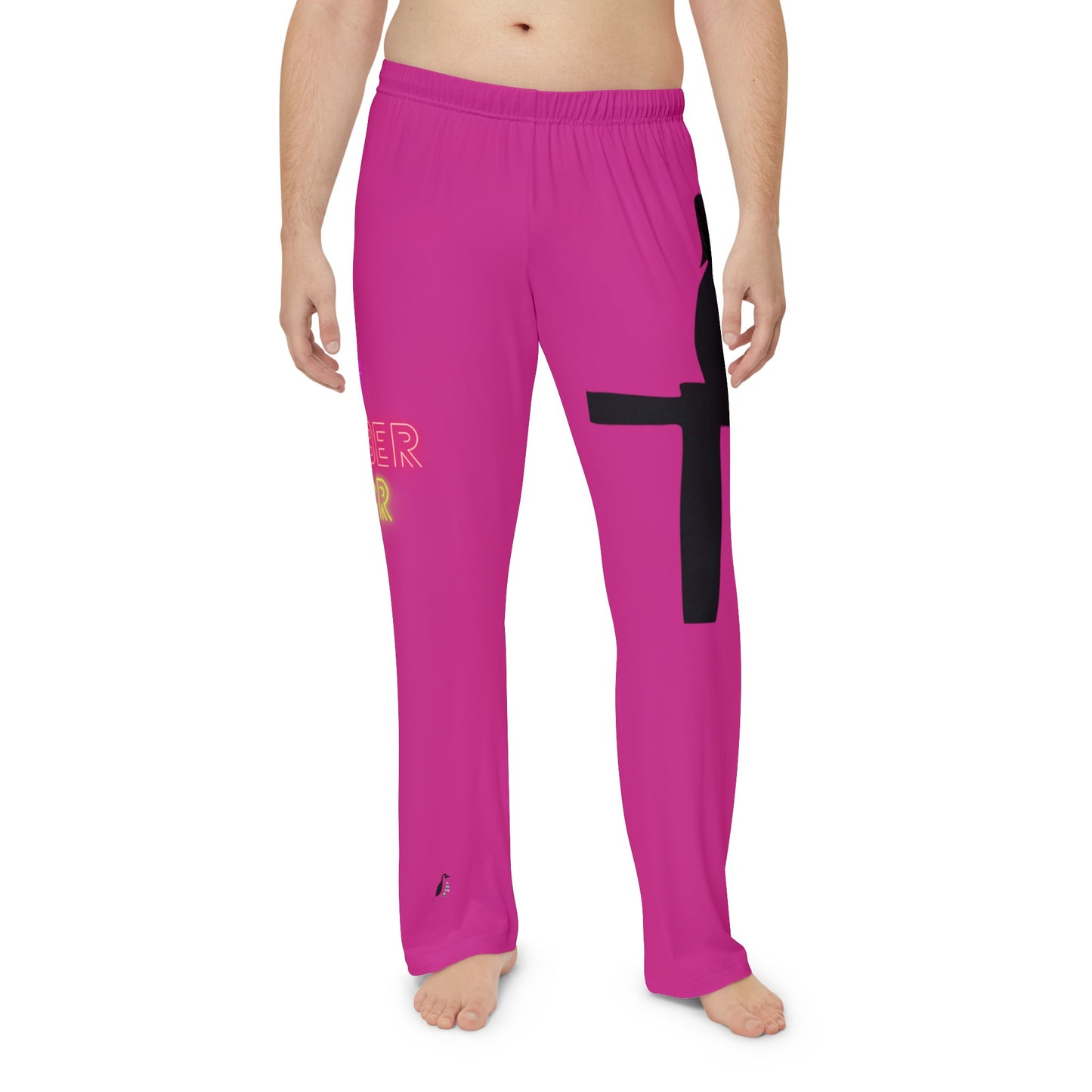 Men's Pajama Pants: Fishing Pink