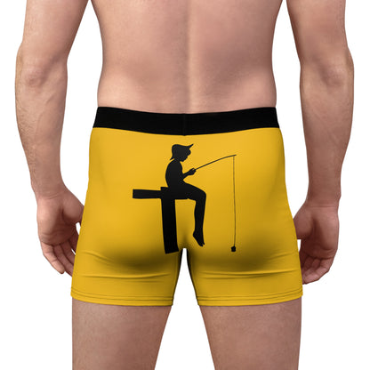 Men's Boxer Briefs: Fishing Yellow