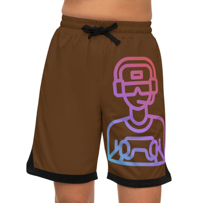 Basketball Rib Shorts: Gaming Brown