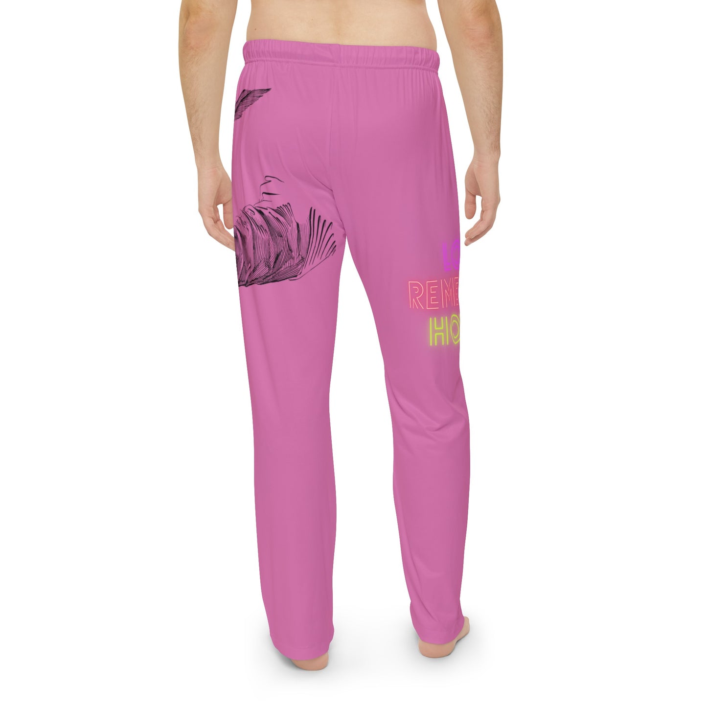 Men's Pajama Pants: Writing Lite Pink