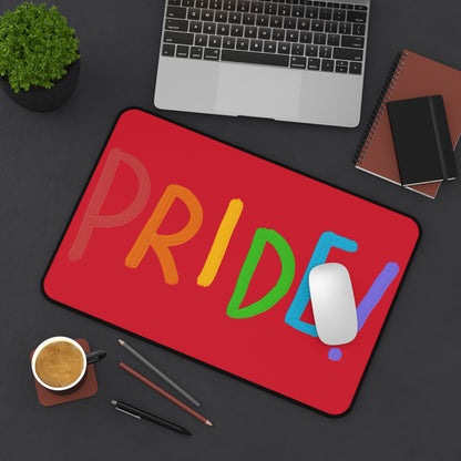 Desk Mat: LGBTQ Pride Dark Red