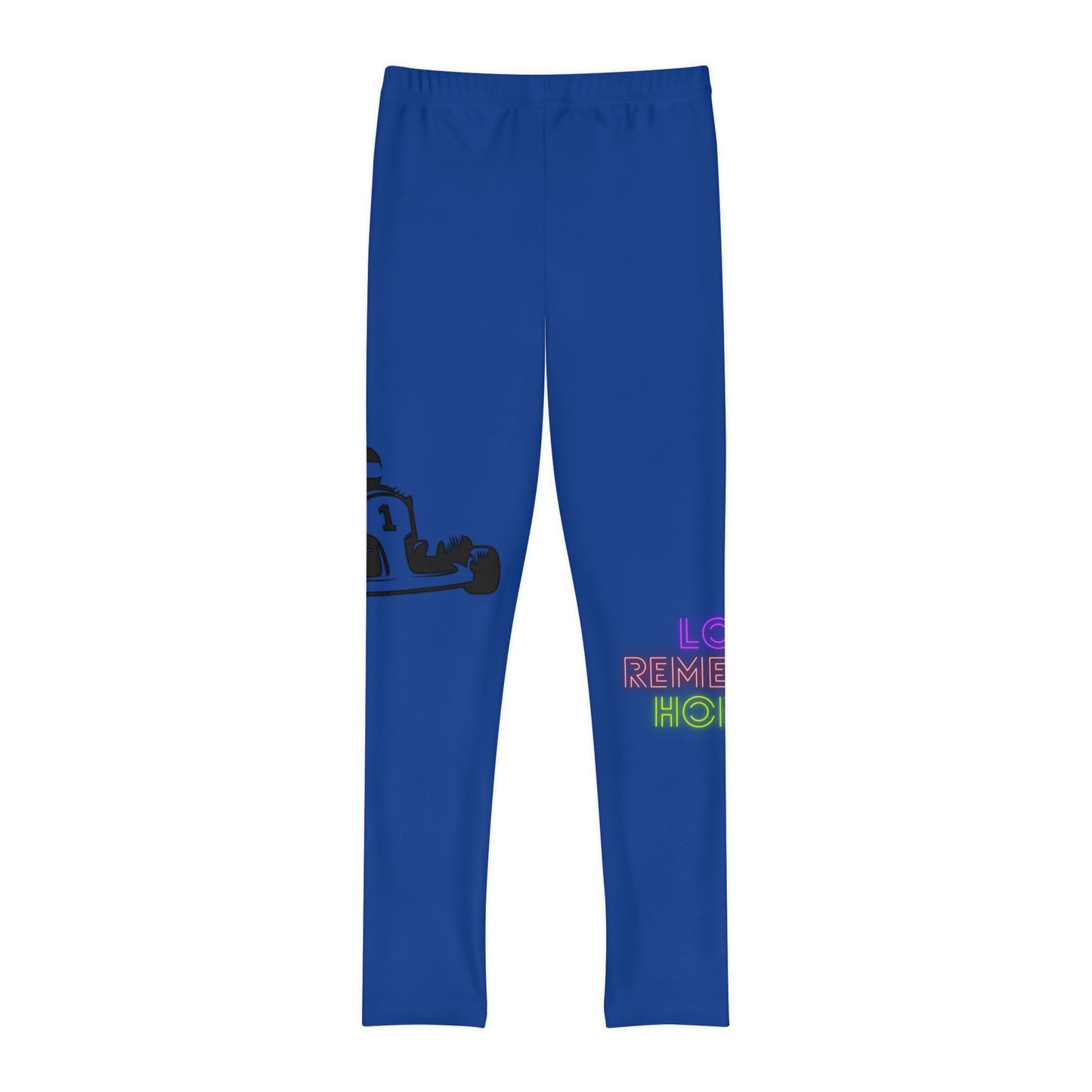 Youth Full-Length Leggings: Racing Dark Blue