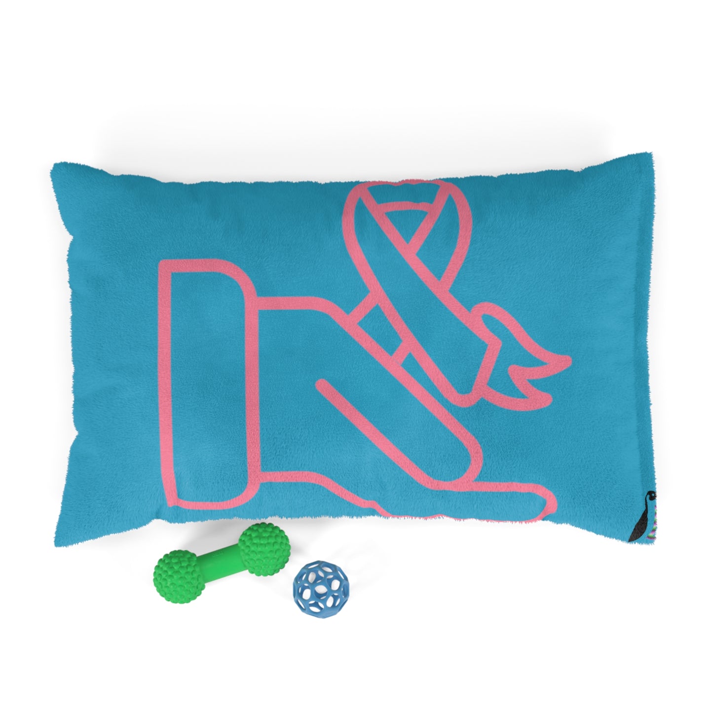 Pet Bed: Fight Cancer Turquoise