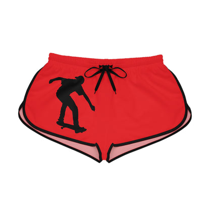 Women's Relaxed Shorts: Skateboarding Red