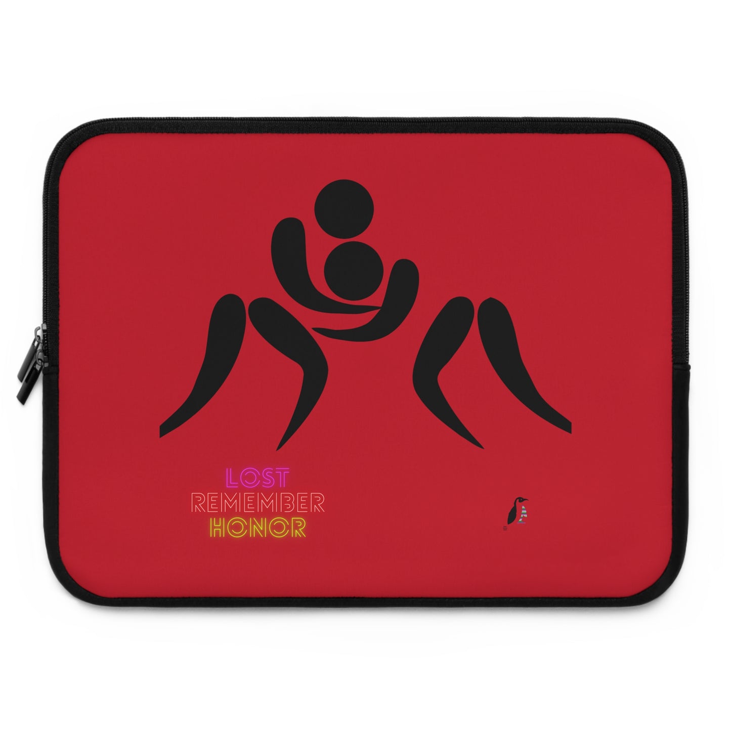 Laptop Sleeve: Wrestling Dark Red