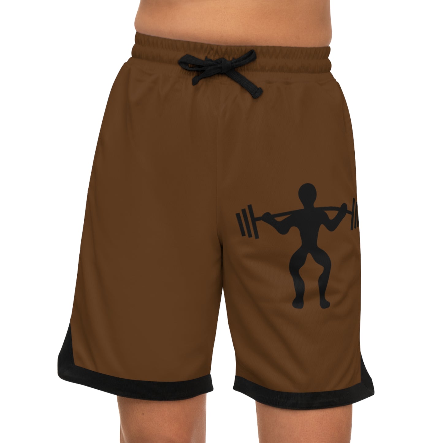 Basketball Rib Shorts: Weightlifting Brown