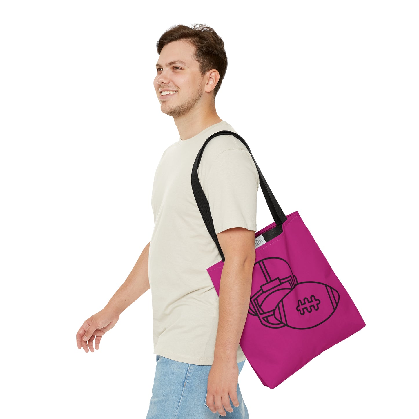 Tote Bag: Football Pink