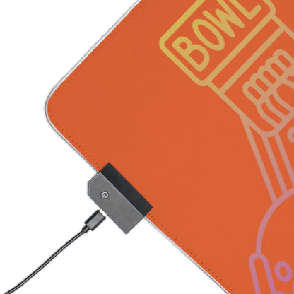 LED Gaming Mouse Pad: Bowling Orange