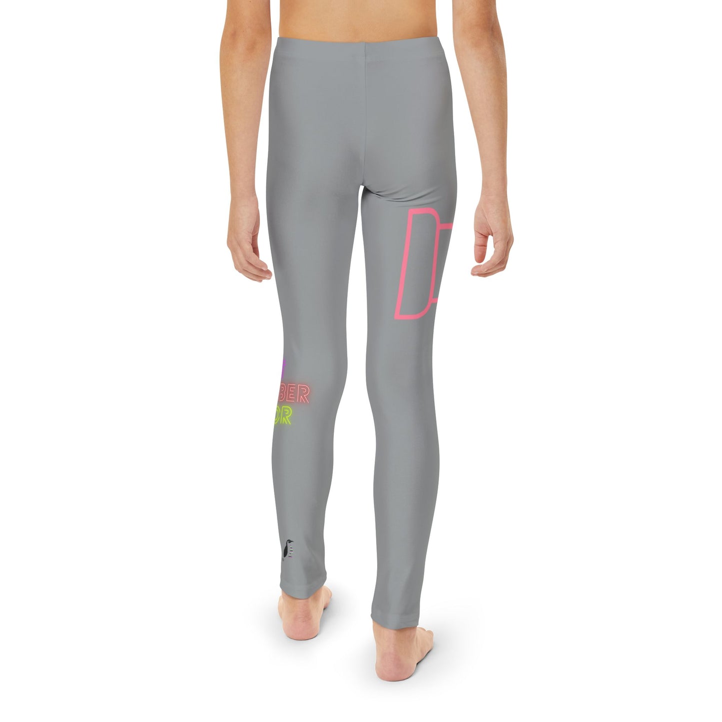 Youth Full-Length Leggings: Fight Cancer Grey