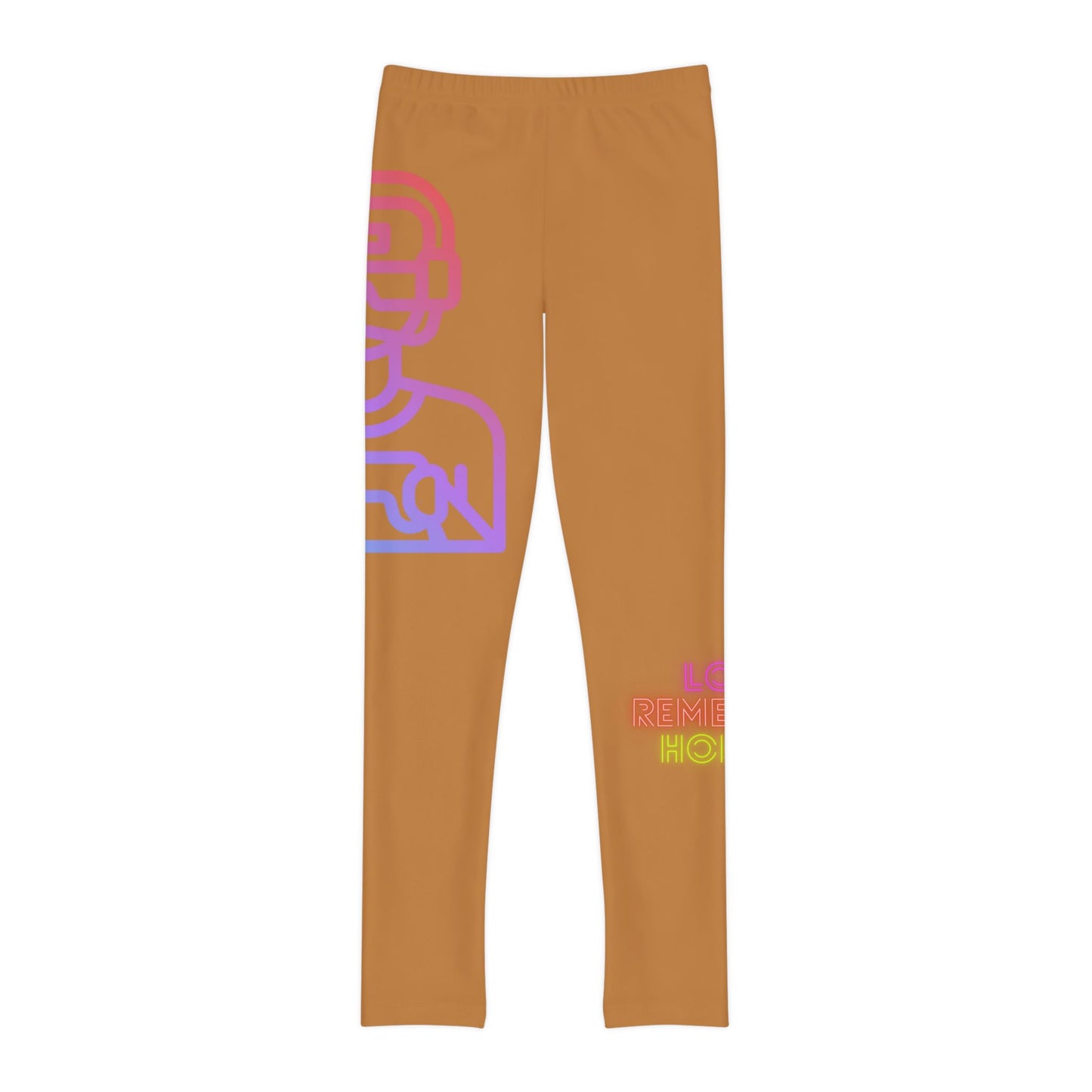 Youth Full-Length Leggings: Gaming Lite Brown