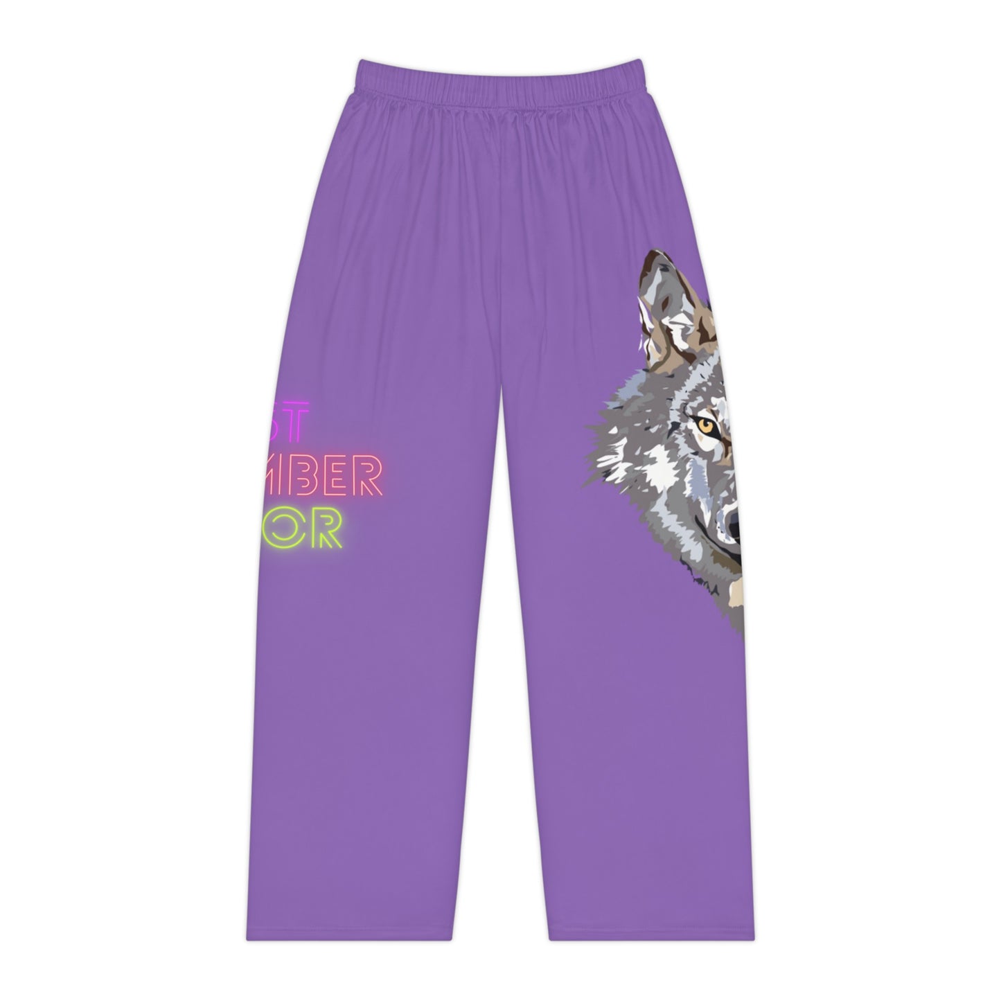 Women's Pajama Pants: Wolves Lite Purple