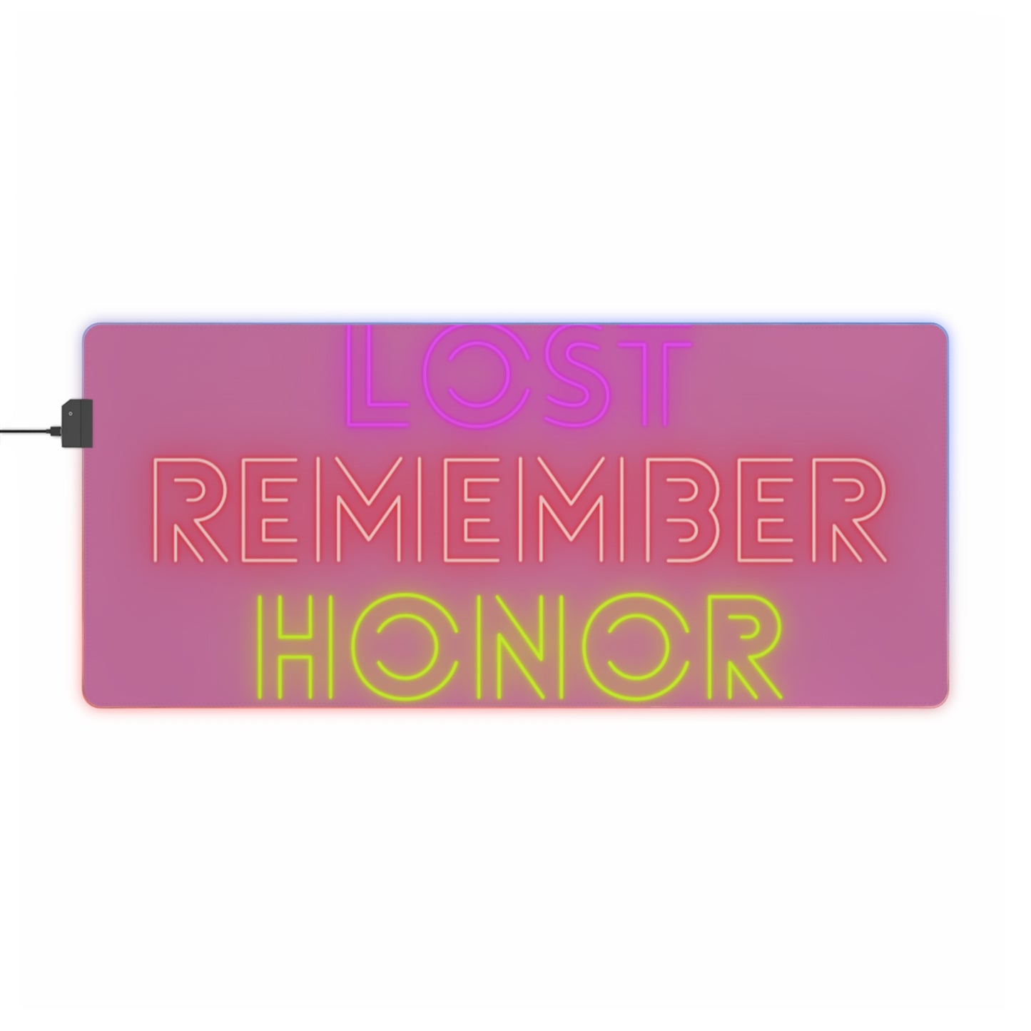 LED Gaming Mouse Pad: Lost Remember Honor Lite Pink