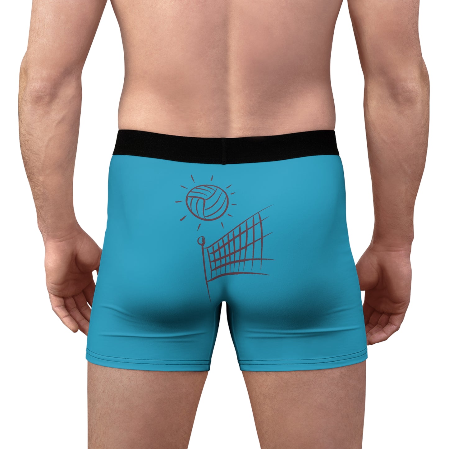 Men's Boxer Briefs: Volleyball Turquoise