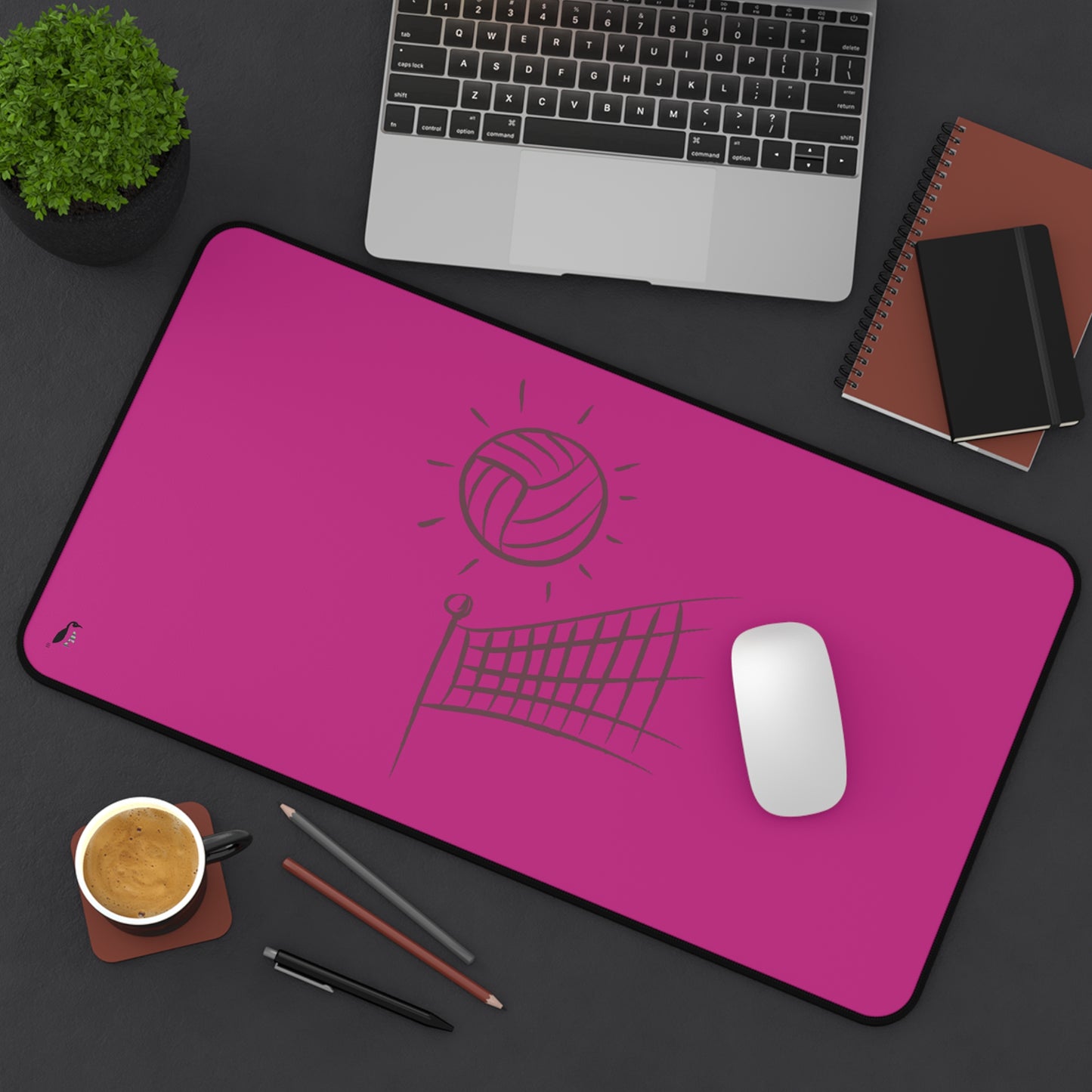 Desk Mat: Volleyball Pink