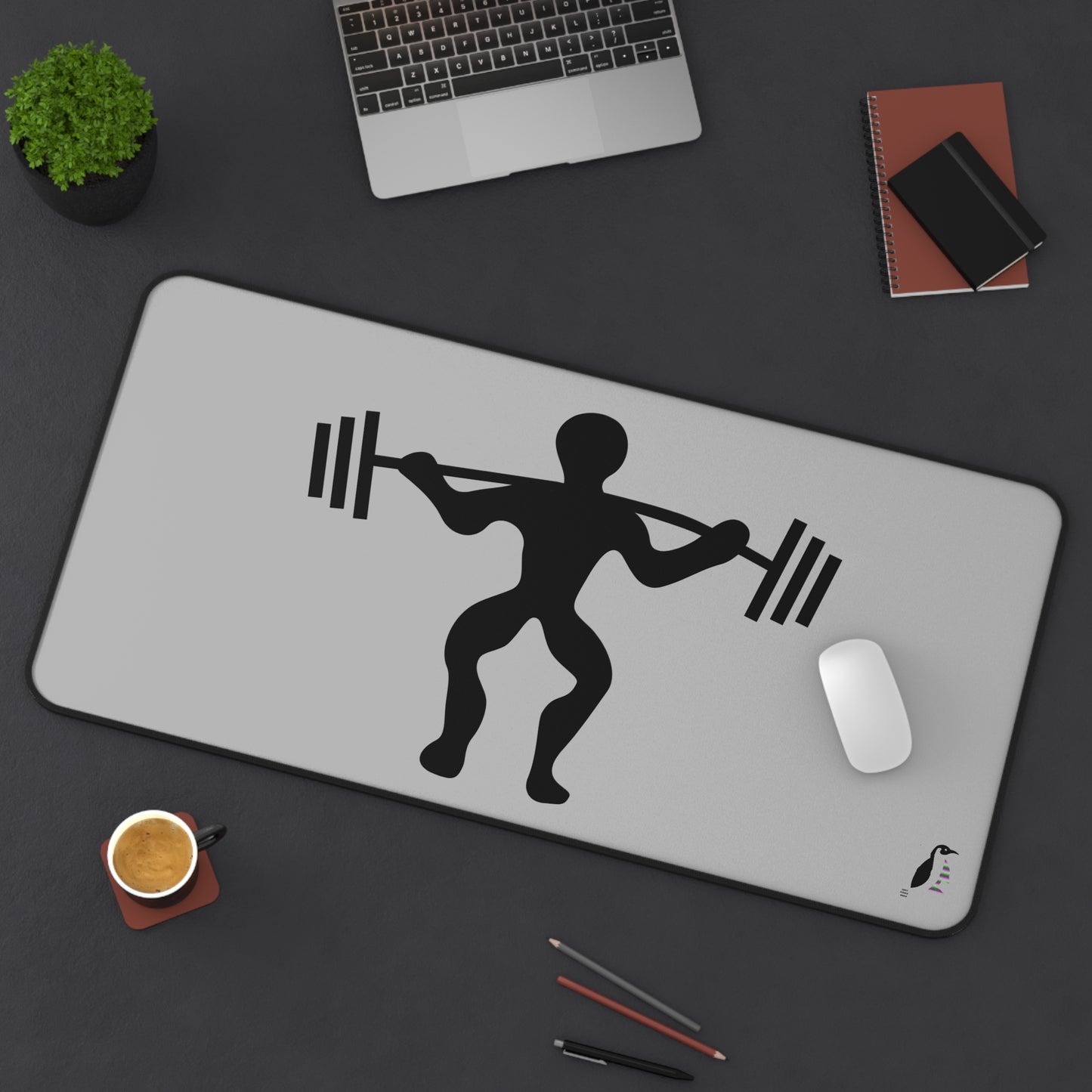 Desk Mat: Weightlifting Lite Grey