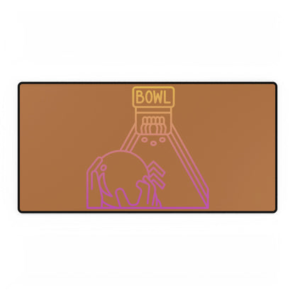 Desk Mats: Bowling Lite Brown