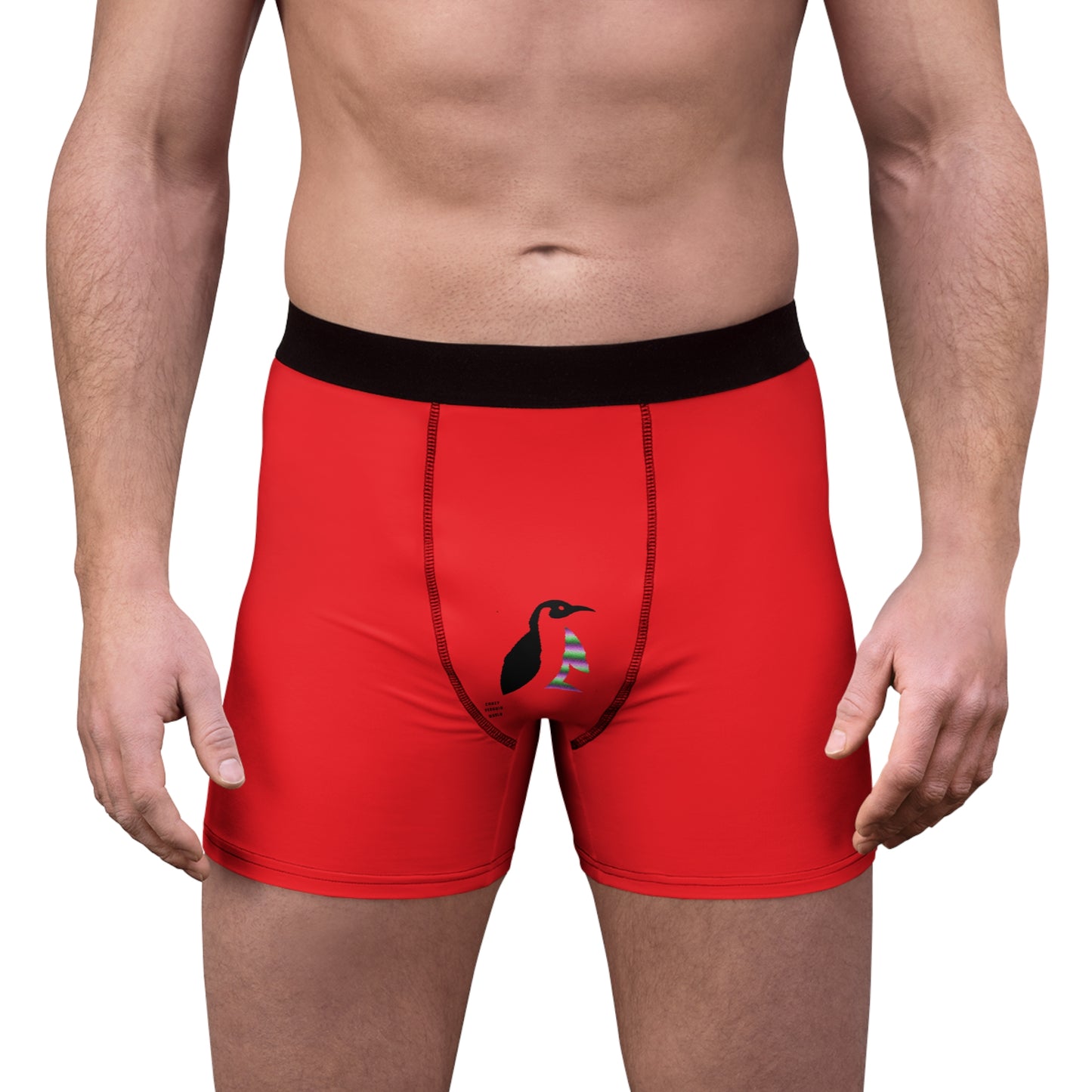 Men's Boxer Briefs: Weightlifting Red