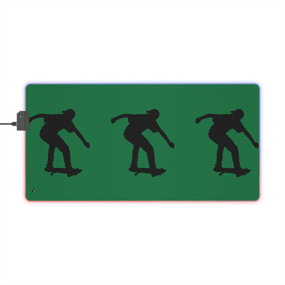 LED Gaming Mouse Pad: Skateboarding Dark Green