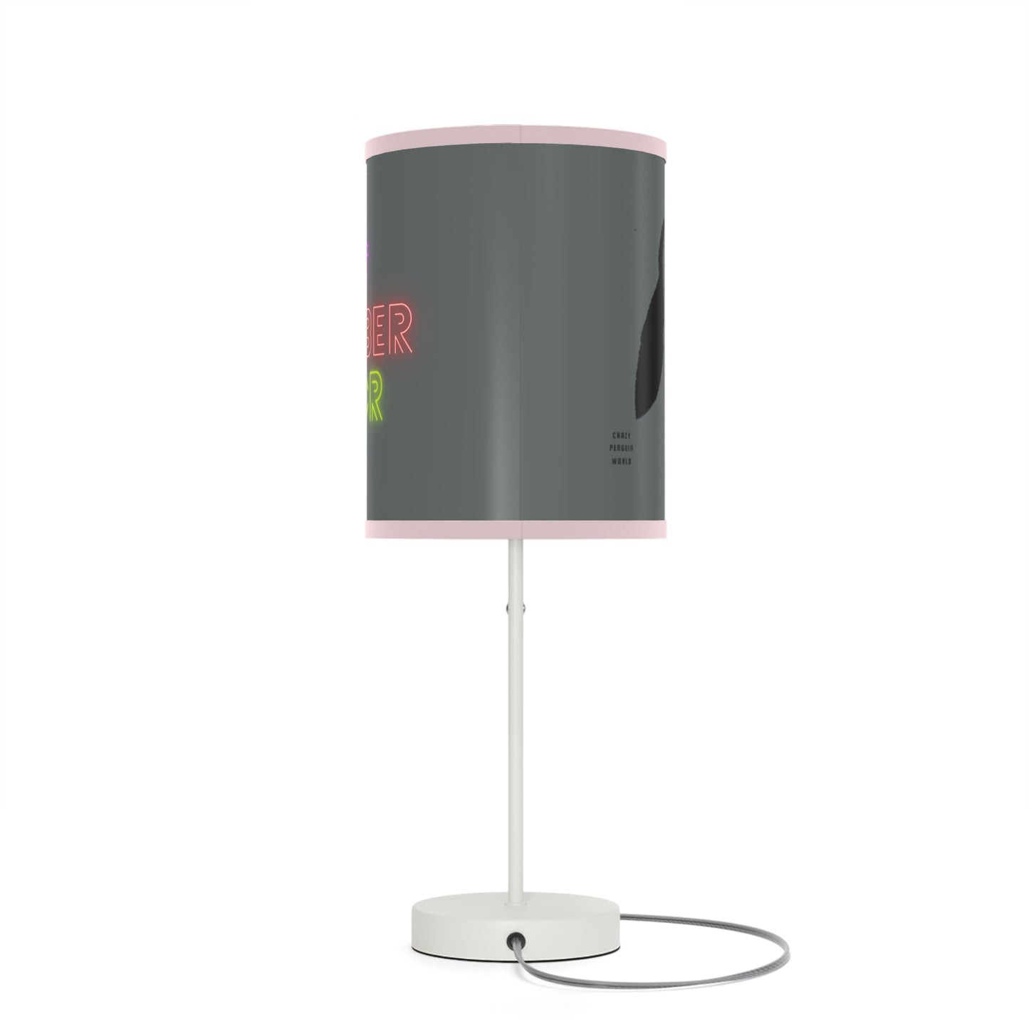 Lamp on a Stand, US|CA plug: Crazy Penguin World Logo Dark Grey