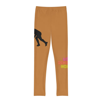 Youth Full-Length Leggings: Hockey Lite Brown