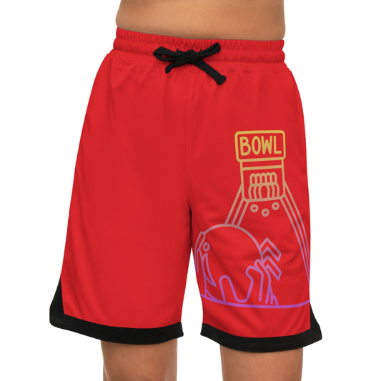 Basketball Rib Shorts: Bowling Red