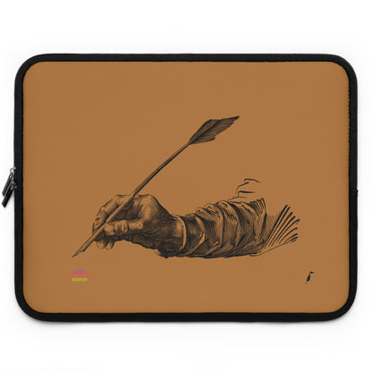 Laptop Sleeve: Writing Lite Brown