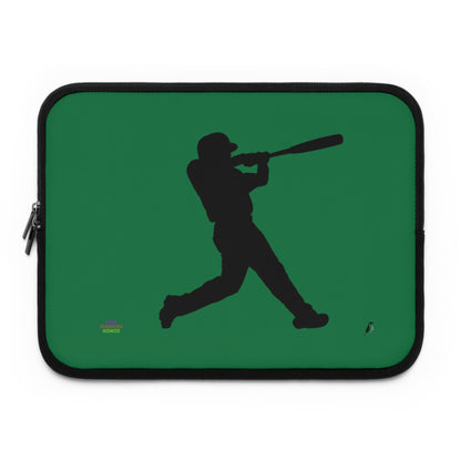 Laptop Sleeve: Baseball Dark Green