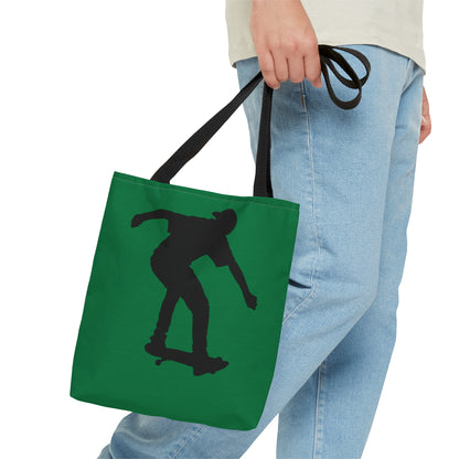 Tote Bag: Skateboarding Dark Green