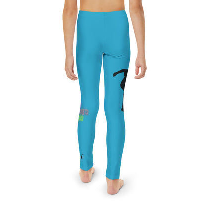 Youth Full-Length Leggings: Skateboarding Turquoise