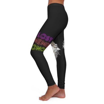 Women's Spandex Leggings: Wolves Black