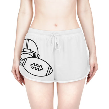 Women's Relaxed Shorts: Football White