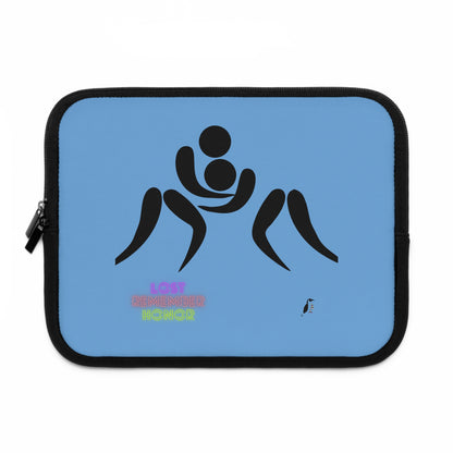 Laptop Sleeve: Wrestling Lite Blue