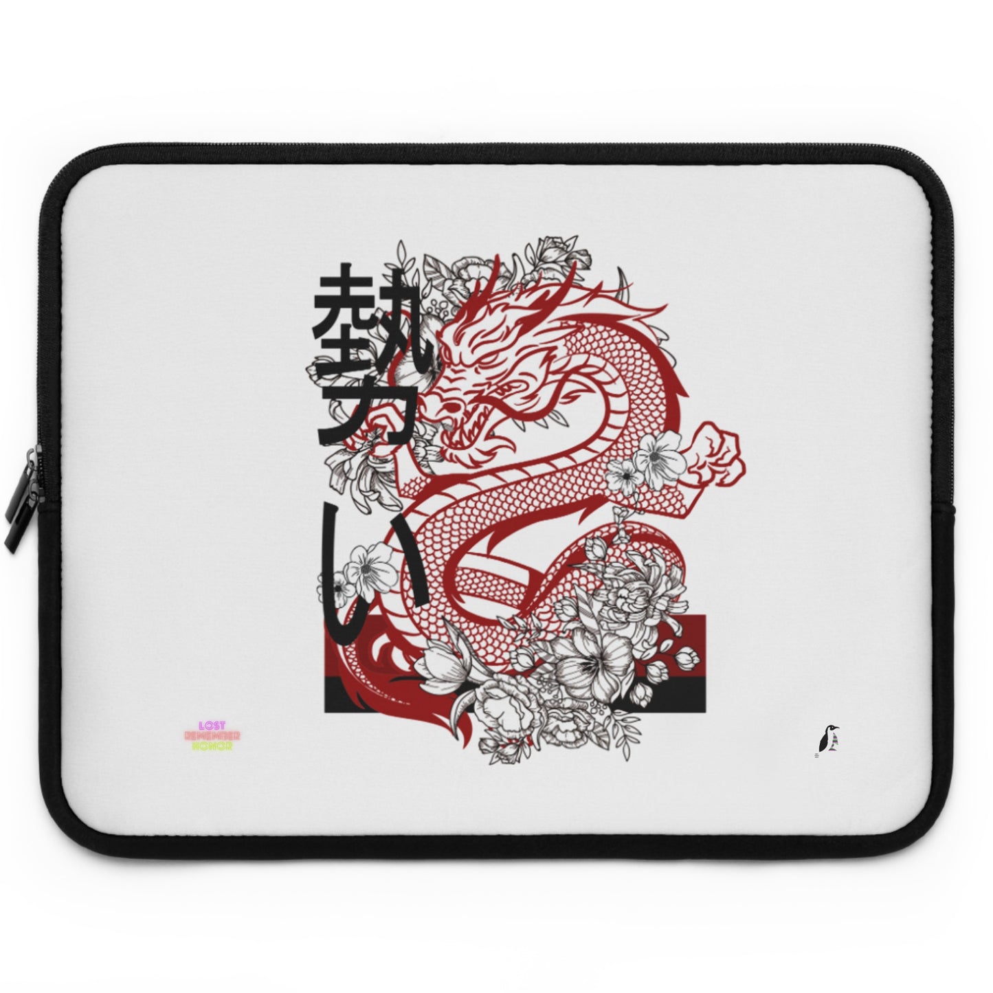 Laptop Sleeve: Dragons White