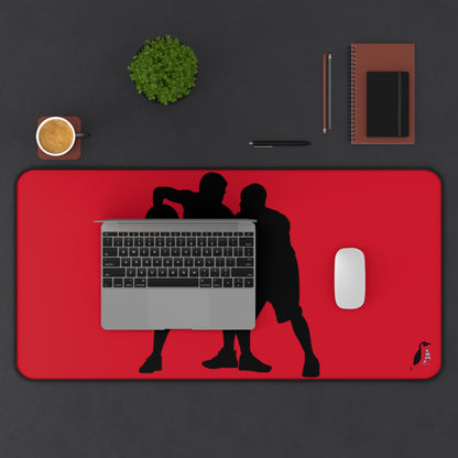 Desk Mat: Basketball Dark Red